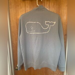 Vineyard Vines light gray quarter-zip, gently worn, very good condition, size M